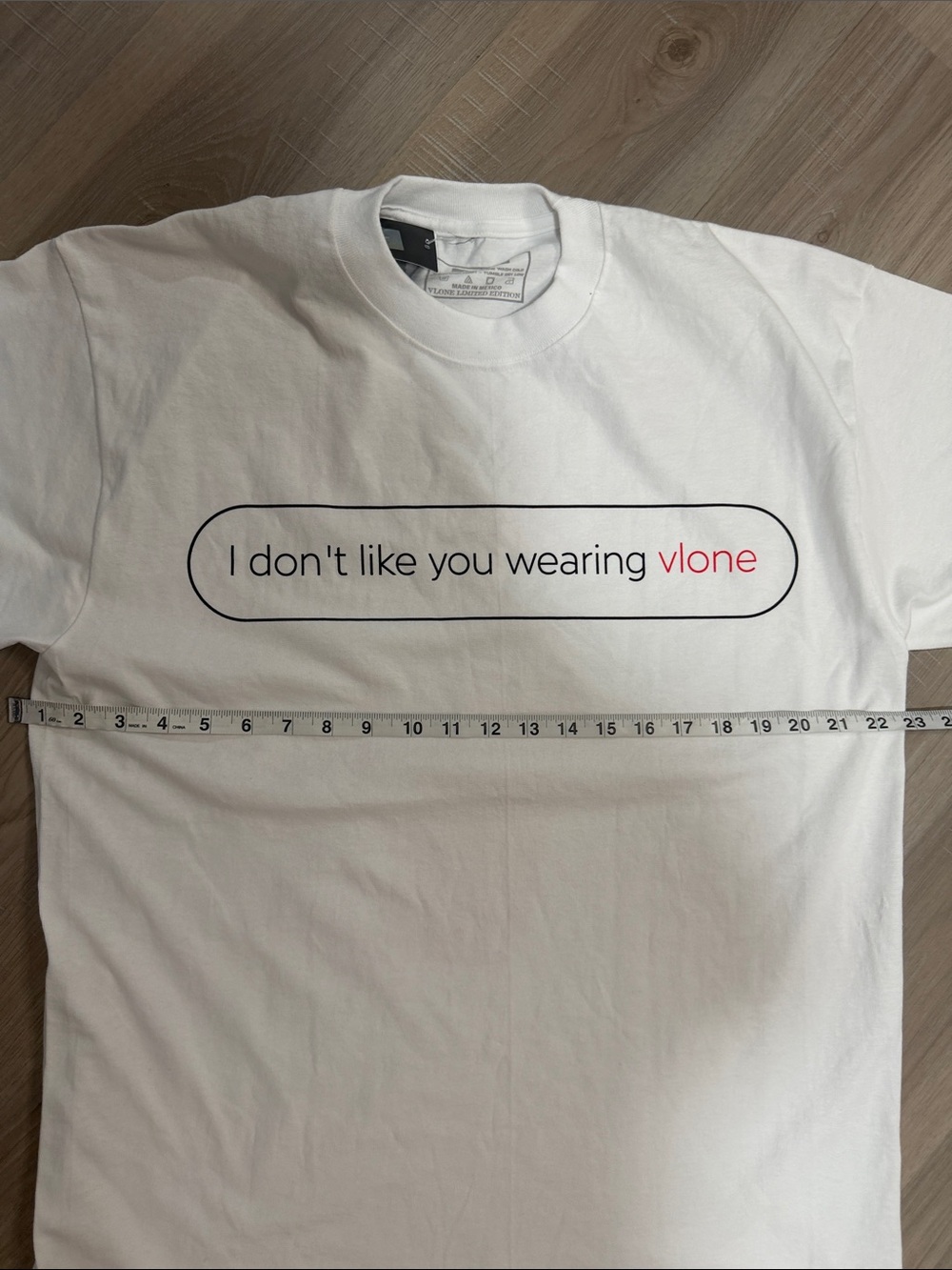 VLONE Limited Edition White Text Message Graphic Tee Shirt. Sz Large NWT - Picture 3 of 8